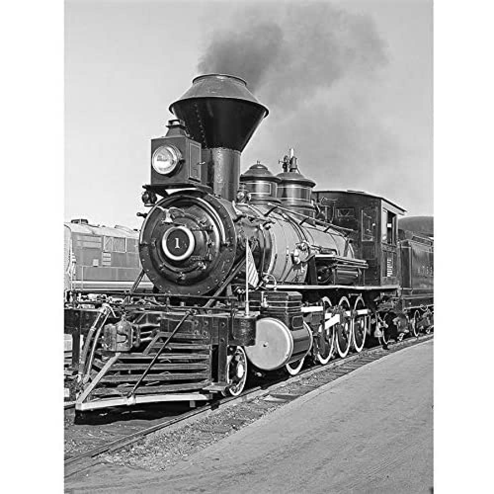 Artery8 Everett DeGolyer Topeka Santa Fe Locomotive Train Photo Art Print Canvas Premium Wall Decor Poster Mural