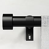 TDZWIN Black Curtain Rods for Windows 48 to 84