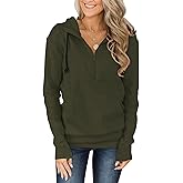 Fallorchid Womens Long Sleeve Tops Quarter zip Pullover Hoodies Casual Sweatshirts with Pocket