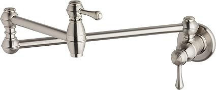 Danze D205057ss Opulence Single Handle Wall Mount Pot Filler