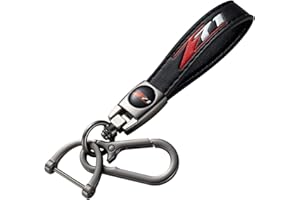 Incredikoo Genuine Leather Car Keychain Keyring Accessories Compatible with Chevy Colorado Silverado Z71 Car Keychains Family Present for Man and Woman（Black）
