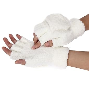 OSYARD Damen Strickhandschuhe Fäustlinge Halbfinger Handschuhe Wollhandschuhe Winterhandschuhe Hand-stulpen Pulswärmer, Mädch