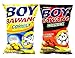 Boy Bawang Cornick Garlic and Boy Bawang Cornick Hot Garlic Bundle, 3.54 oz, 3 packs each flavor, total 6 counts