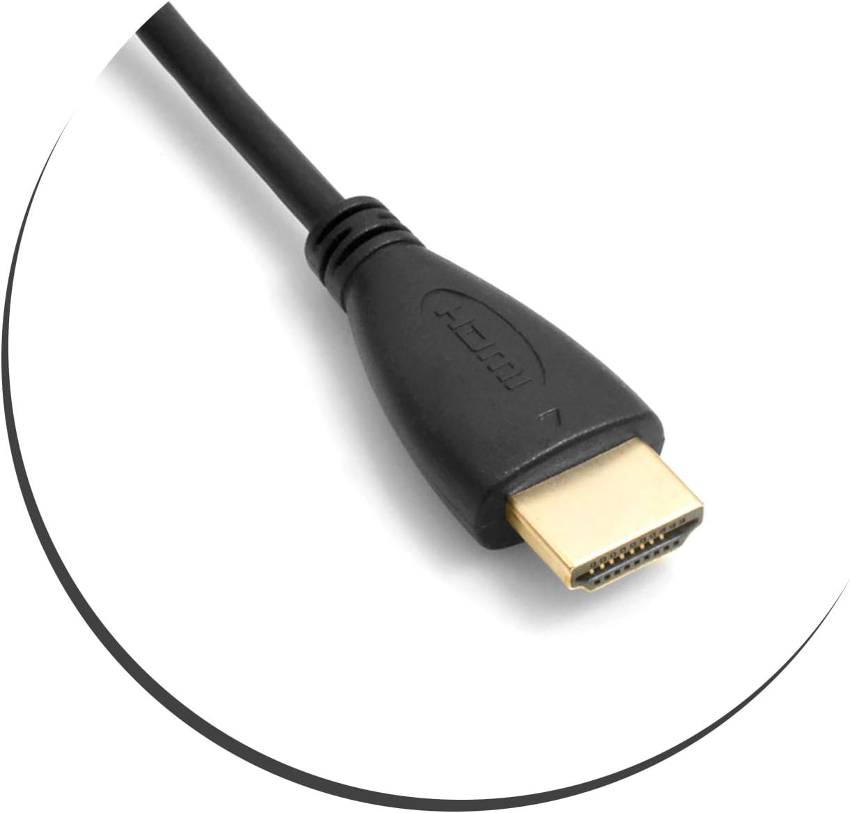 System-S Micro HDMI Male Right Angled to HDMI Standard Plug Cable Spiral Cable 50-80 cm, Black, 0.5 Meters - Image 5