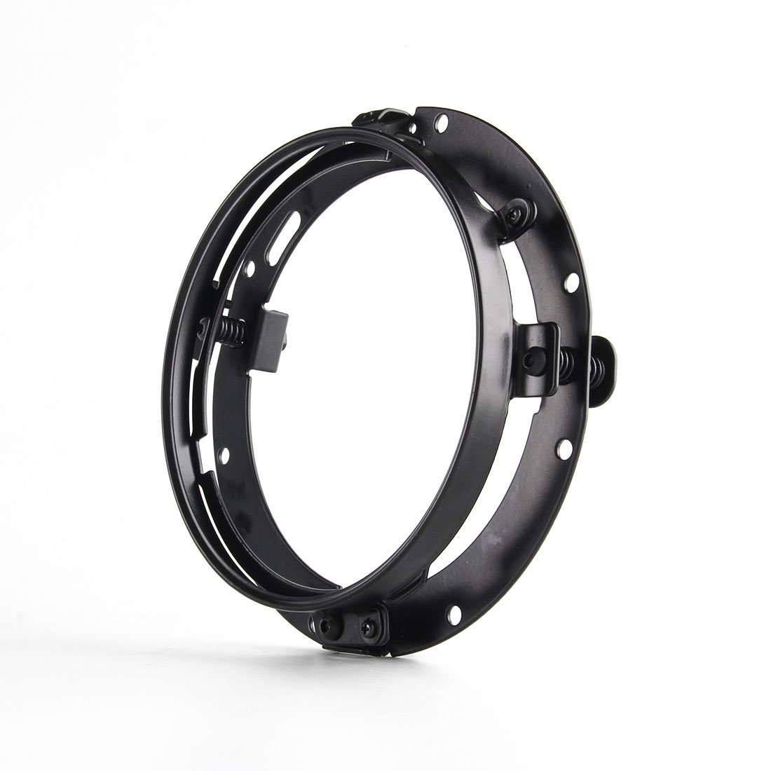 SKUNTUGUANG 7" inch Round LED Projector Headlight Trim Ring Mounting Bracket for Motorcycle Headlight/Street Glide(Black)