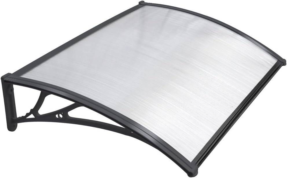tinkertonk Door Window Canopy Porch Awning Shelter Patio (Black)