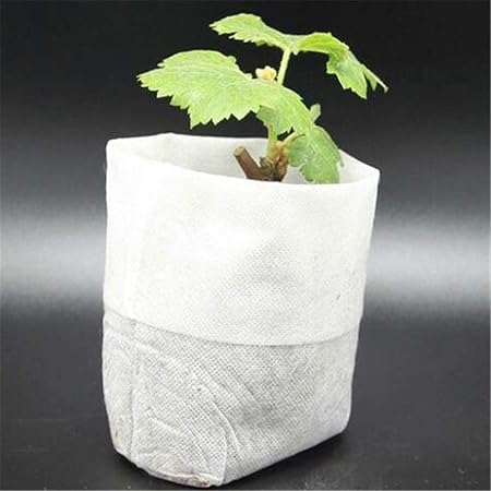 100pcs Non-Woven Fabric Plant Grow Bags,Nursery Pots Seedling Raising Bags Indoor Outdoor Garden Supplies Plants Pouch
