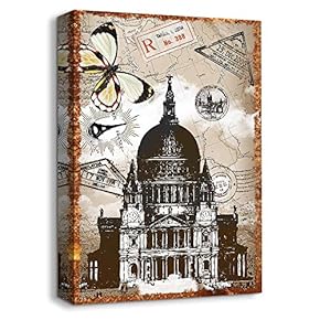 Canvas Wall Art for Living Room,Bedroom Home Artwork Rustic Paintings for Vintage Cafe Bar Pub - 12x18 inches