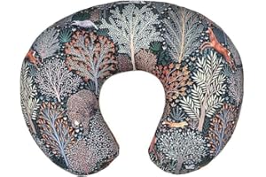 KLWJFK Nursing Pillow and Positioner, Breastfeeding, Bottle Feeding, Baby Sitting Support with Removable Ultra Soft Minky Cover, Tummy Time Support for Baby Boys and Girls (Lost Deer)