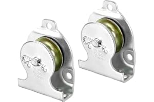 DMZK 2 Pcs Silver Fixed Pulley, Pulleys Single Set Pulley Block Single Hook, Ceiling Mount Single Pulley Wall Mount Pulley fo