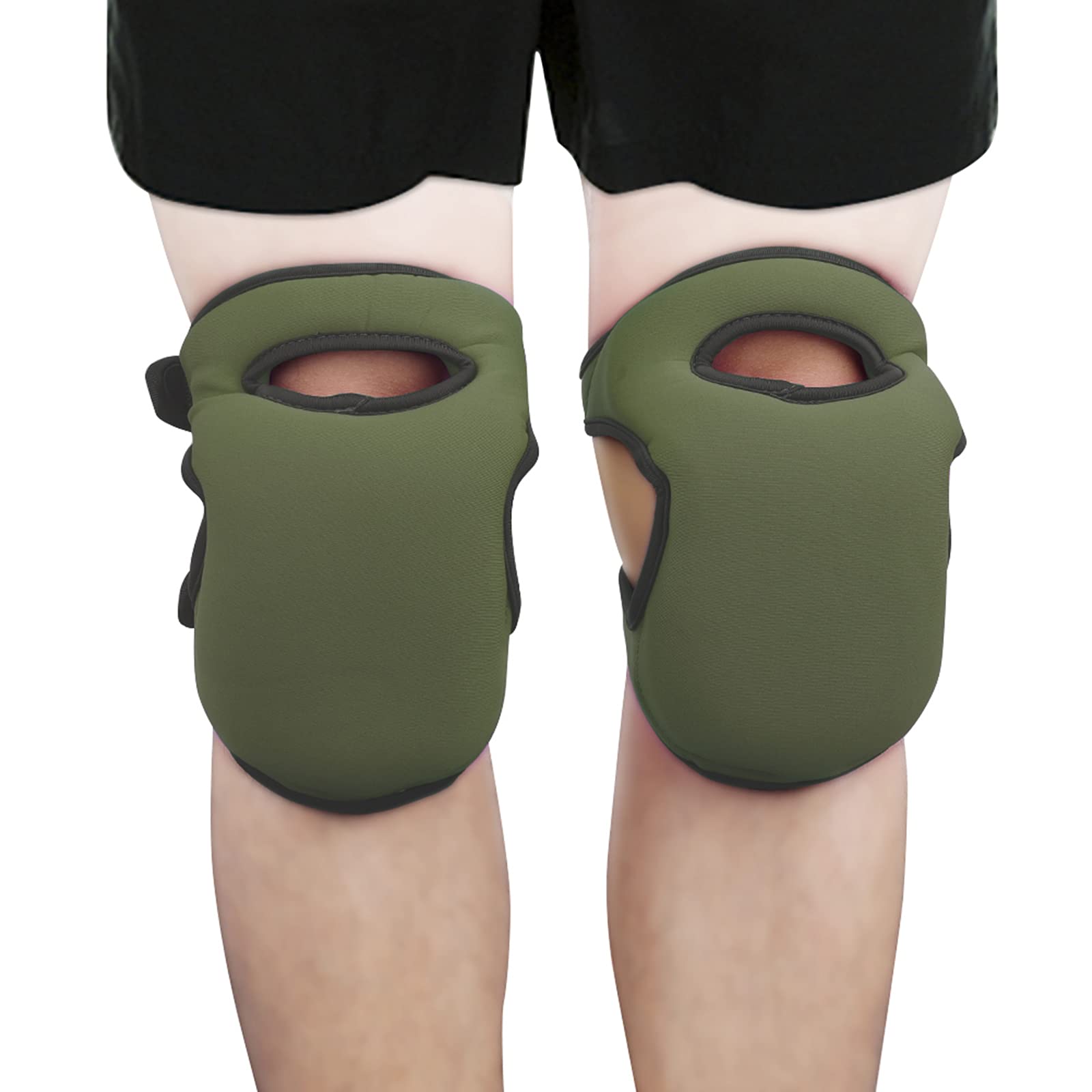 SUREH 1 Pair Gardening Knee Pads Soft Foam Knee Caps Garden Knee Protectors Protective Cushion with Double Straps for Garden Cleaning Work Scrubbing Floors