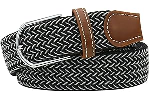 Huyfhksd Multicolored Elastic Woven Golf Belts Casual Braided Stretch Belt for Men and Women