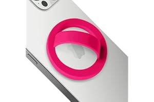 WYTUDTE Magnetic Silicone Comfy Ring Grip Phone Holder, Loop Grip Phone Holder,Strong Grip,Comfortable,Easy to Install and Remove,Compatible with Magsafe for iPhone 16/15/14/13/12 Series (Pink)