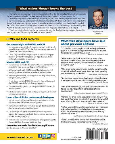 Murach’s HTML5 and CSS3, 4th Edition - Best Tech Deal & Gift Ideas