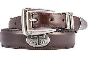 ZEP-PRO NCAA Men's Leather Concho Tapered Tip Belt