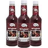 Master of Mixes Old Fashioned Drink Mix, Ready to Use, 1 Liter, 3 Pack | Consistent Blend of Cherry, Orange, Simple Syrup &amp; Aromatic Bitters | Cocktail &amp; Mocktail Drink Recipes, Pour Ready