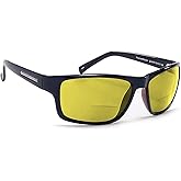 Coyote Eyewear BP-13 Polarized BiFocal Sunglasses +2.50 in Black/Yellow UV Protection Wrap-Around Reading Sunglasses