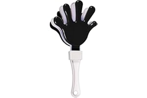 Windy City Novelties 12 Pack - Red/White/Blue Hand Clapper Noise Makers Party Favors (Black/White)