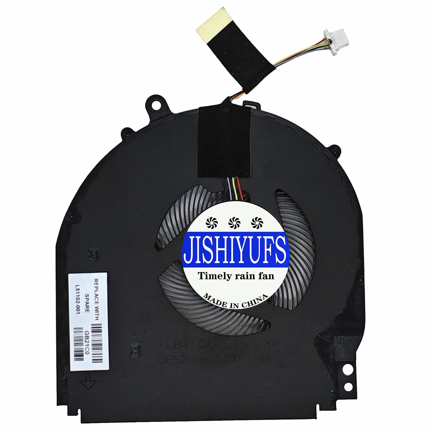 JISHIYUFS Replacement New CPU Cooling Fan for HP 14-DH 14-dh1021nr 14-CD 14M-DH 15-DQ 14T-DH000 14T-DH100 14-DH0007CA 14-DH0008CA 14-DH0013NR 14-DH1008CA L5 1102-. 001 TPN-W139