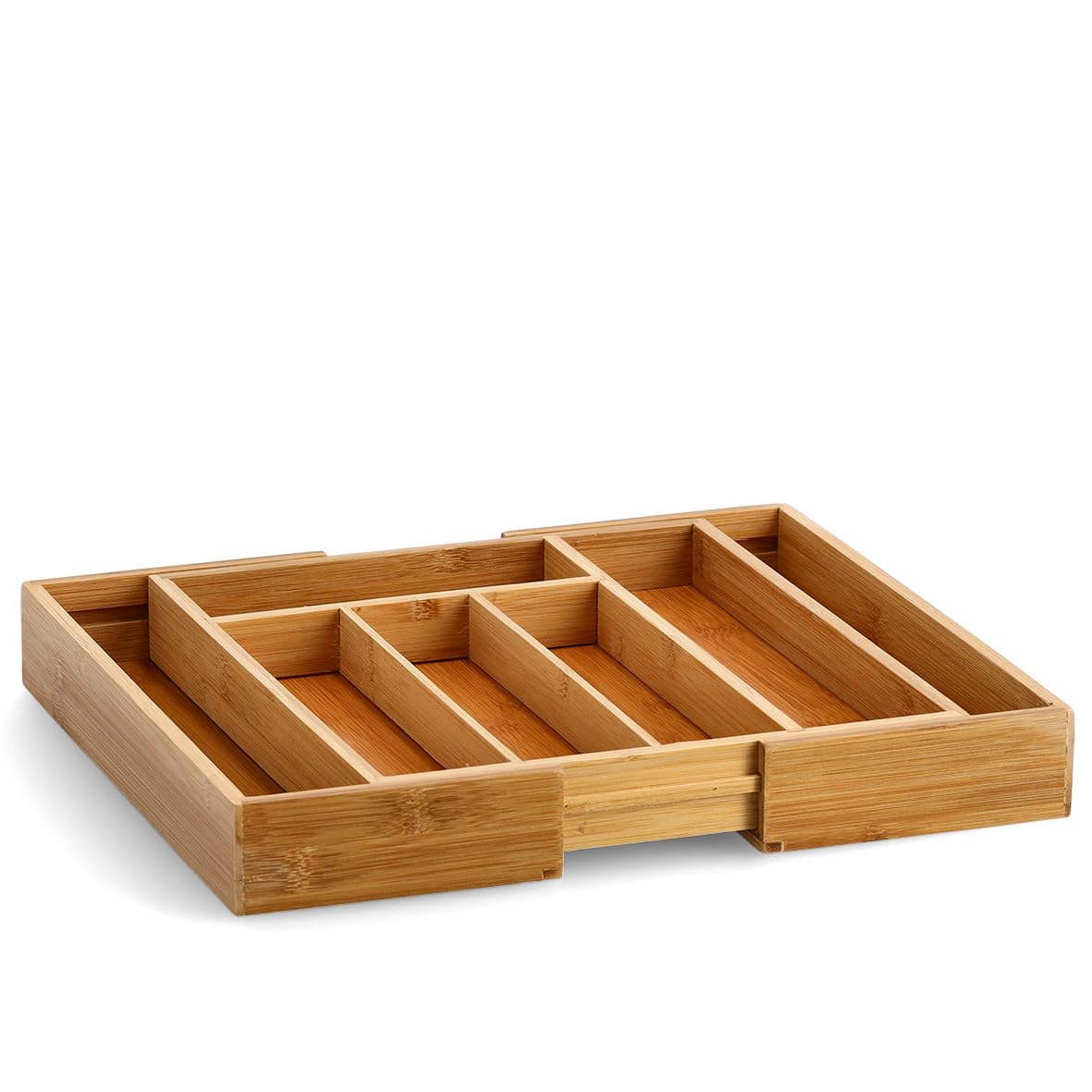 Zeller 25322 28.5-40 x 33.5 x 5 cm Extendible Cutlery Tray Bamboo