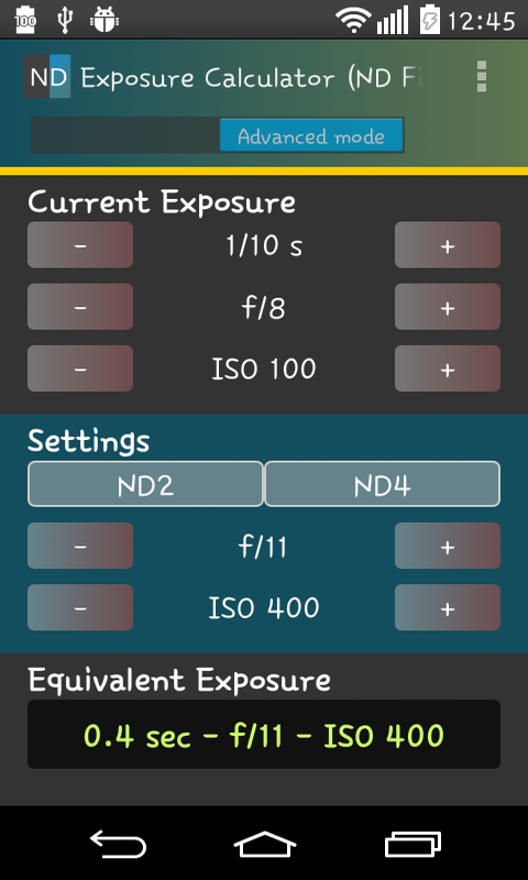 Exposure Calculator (ND Filters):Amazon.com:Appstore for Android