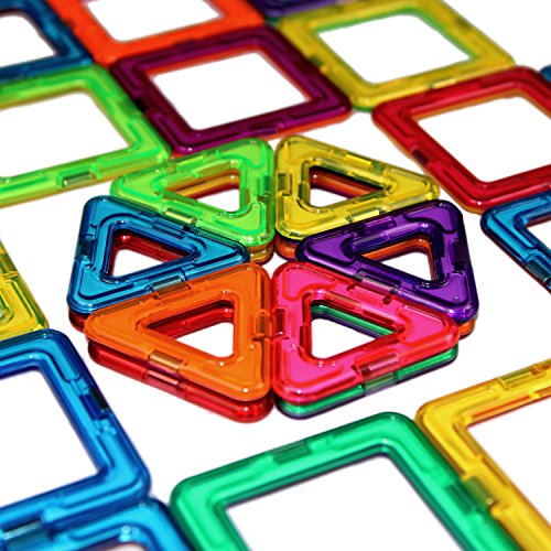 MEIGO Magnetic Blocks - Kids Magnetic Building Tiles Set STEM Educational Magnet Toys for Toddlers (30pcs & 70pcs) - Thumbnail 4