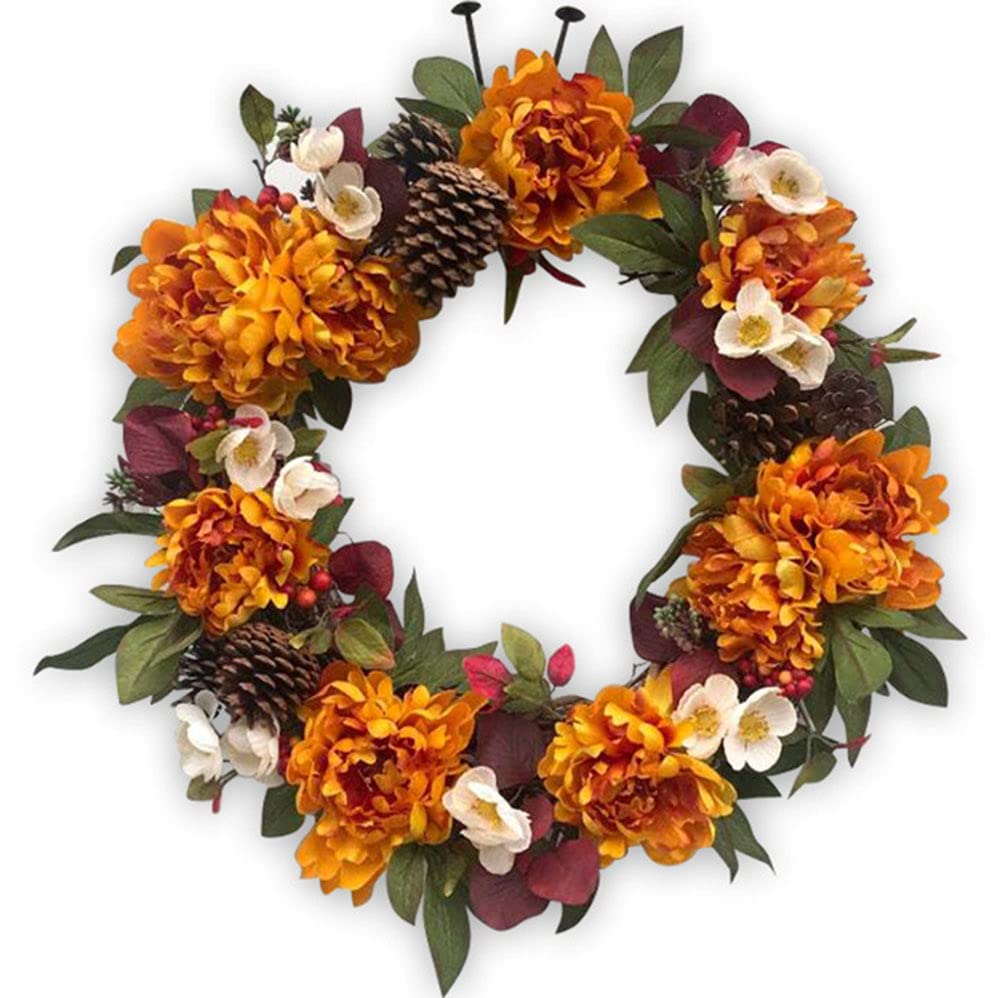 Sticker Autumn Window Pictures 3D Halloween Autumn Wreath Thanksgiving Day Window Sticker Window Decoration for Thanksgiving Christmas Window Decoration Doors Shop Window Display Cabinets