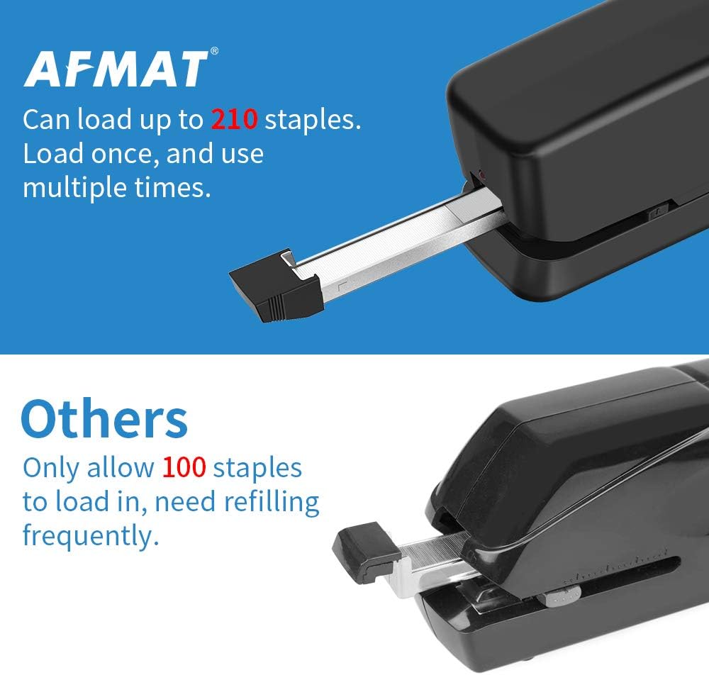 Electric Stapler, Heavy Duty Electric Stapler Desktop, 25 Sheets, Automatic Stapler for Desk, AC or Battery Stapler with Reload Reminder & Release Button, Black : Office Products