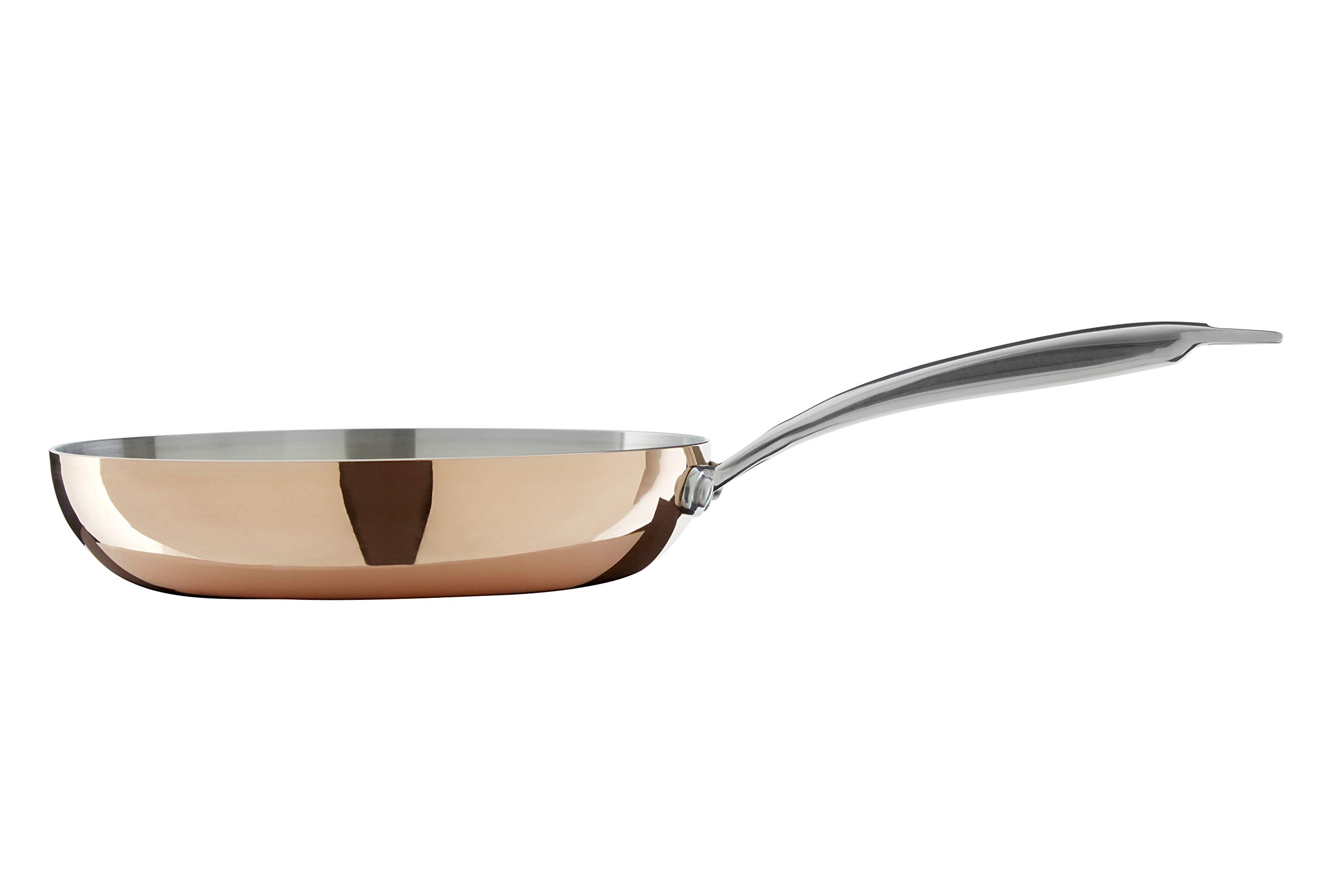 Premier Housewares Minerva Frying Pan, Copper Finish, Professional Cookwear, Stainless Steel, 24cm