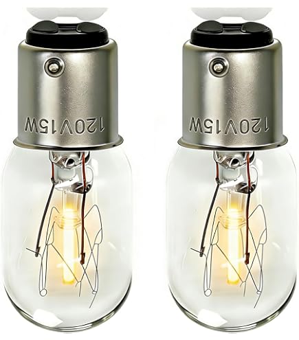 ZYAMY 2-Pack Sewing Machine LED Bulbs – BA15D Dual Contact, 6000K Daylight White, 4W, Push-In – Replaces Halogen For Singer & More