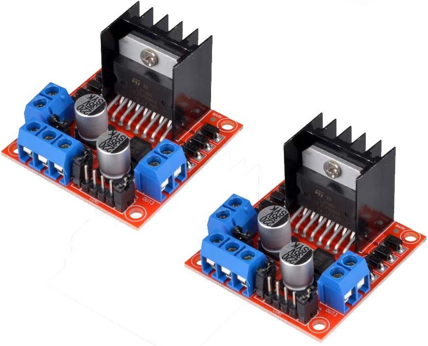 Ivolador 2PCS L298N Motor Drive Controller Board DC Dual H-Bridge Robot Stepper Motor Control and Drives Module for Arduino Smart Car Power UNO MEGA R3 Mega2560