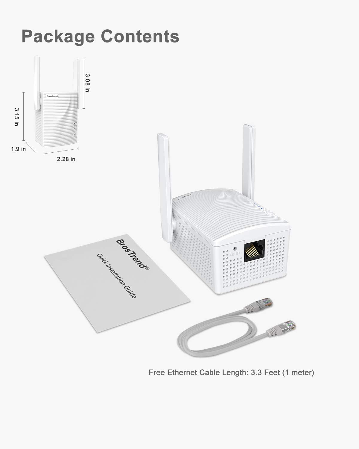 BrosTrend AC1200 Ethernet-2-WiFi Universal Wireless Adapter for Printer, Smart TV, Blu-Ray Player, Game Console, PS4, Xbox: Computers & Accessories