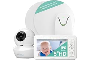 Babysense True Sleep HD Video Baby Monitor with Camera and Audio & Baby Sleep Breathing Movement Monitor, No Wifi, Non Wearable Non Contact Monitoring with 2 Under-Mattress Sensors, Full Crib Coverage