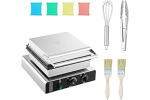 Uargd Electric Donut Maker, 2000W Commercial Machine with Non-stick Coating, 9-Hole Double-Sided Heating for Doughnuts, Adjus