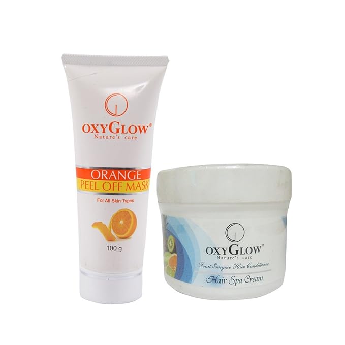 Buy Oxyglow Orange Peel Of Mask With Oxyglow Hair Spa Cream Online