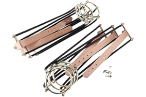 6Pcs Billiard Table Ball Return Rail, Bronze Brass Pool Table Pocket with Net, Heavy - Duty Adjustable Ball Collection System