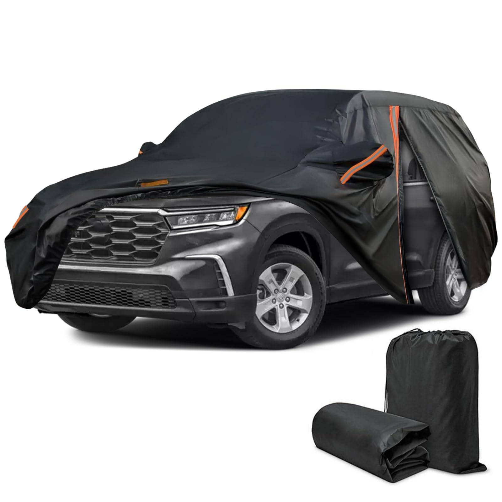 Photo 1 of Car Cover for Honda Pilot 2003-2025, SUV Full Car Cover Waterproof All Weather for Automobiles, Outdoor Sun Rain UV Snow Dust Protection, Custom Fit with Zipper & Reflective Strips
