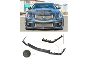 EXTREME ONLINE STORE Replacement for 2009-2015 Cadillac CTS-V Models | Carbon Package Style Front Bumper Lower Lip Splitter (Carbon Fiber)