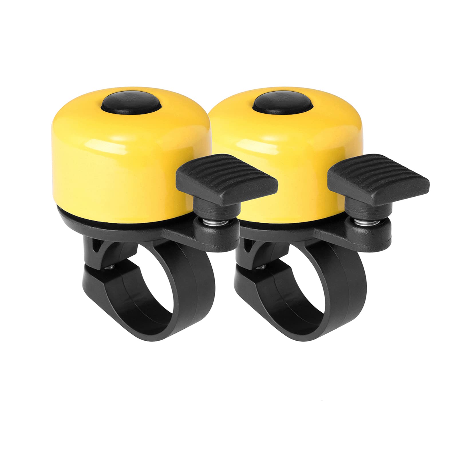 Binudum 2 Pack Bicycle Bell with Loud and Melodious Sound, Classic Mini Bike Horn for Kids and Adults, Road, Mountain, BMX, Scooter, MTB
