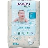 Bambo Nature Hypoallergenic Swim Pants, Eco-Labeled Swim Diapers, Double Leak Barriers - Small (12 Count)