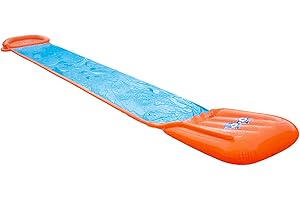 Bestway H20GO! Single Water Slide, 5.5 m Slip and Slide with Inflatable Ramp and Built-in Sprinklers