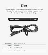 Ringke Silicone Cable Ties 15 Pack Assorted Colors Reusable Cord Wire Organizer view 8