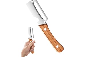 Multi Functional Vegetable Peeler for Kitchen, Wooden Handle, Potato Fruit Peeler with Bottle Opener Function, Durable Kitche