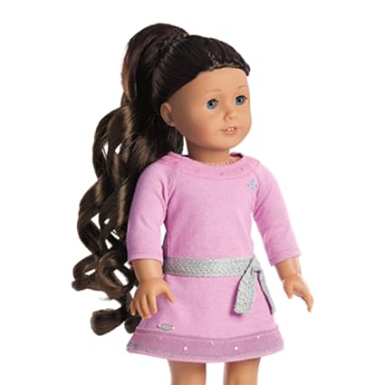 American Girl My Ag Curly Ponytail Dark Brown For 18 Dolls Doll