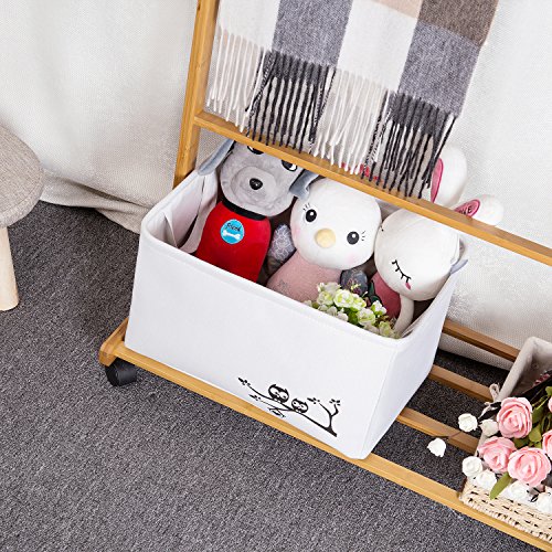 100% Cotton Canvas Storage Basket, Cotton yarn lining, Household Storage Organizer Bin, Baby Toys Storage Bins, Shelf Storage Cubes for Living Room Cabinet.No handle
