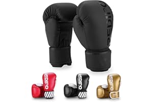 Redipo Boxing Gloves for Men & Women, Premium Leather Sparring Heavy Bag Training Gloves, Pro Punching Bag Gloves for Muay Thai, Kickboxing, MMA