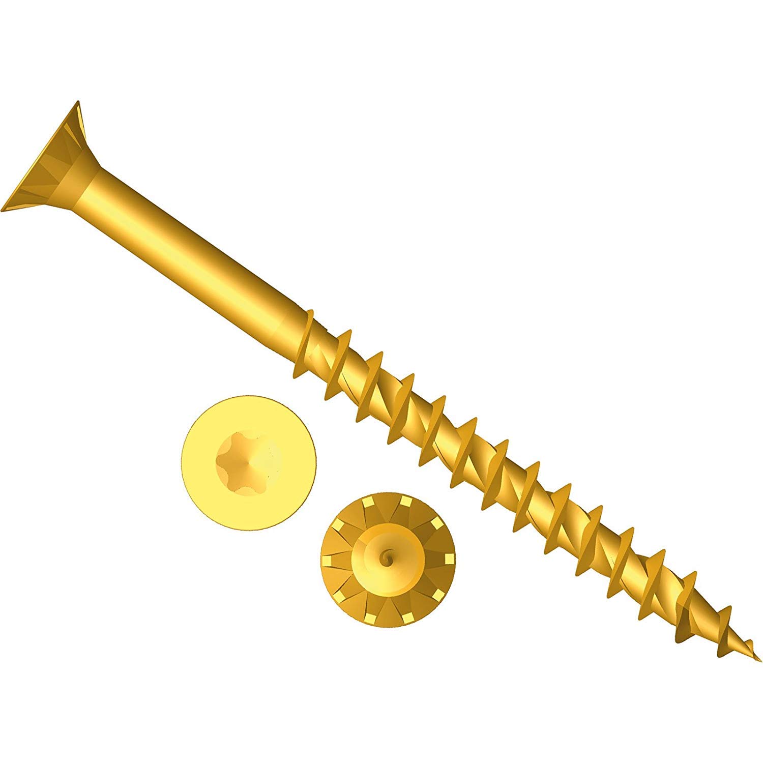 ForgeFast Elite Low-Torque Woodscrews | 3.5 x 16mm | Zinc Yellow Passivated | Box 200 — image 1