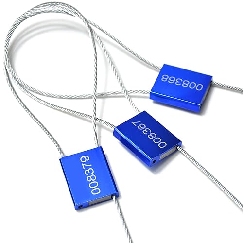 100 pcs Numbered Security Cable Seals Tamper Resistant Shipping