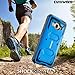COVRWARE Aegis Series Compatible with Galaxy J3 (2016)/ J3 V/Sky/Sol/ j36/ j36V/Amp Prime/Express Prime Full-Body Holster Armor Case with Built-in Screen Protector, Belt-Clip, Kickstand, Blue