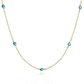 Fettero Dainty Beads Choker Neckces for Women - 14K Gold Plated Beaded Necklace Summer Beach Choker Boho Gold Necklace for Women Jewelry